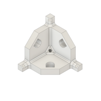 MODULAR SOLUTIONS CONNECTOR 3-WAY BODY CONNECTION ANGLE W/ HARDWARE